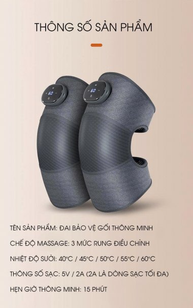 Đai massage chườm gối thảo dược nhiệt 60°C và hiển thị LED DDG009