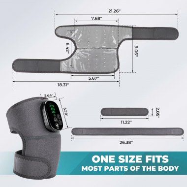 Đai massage đầu gối thông minh tích hợp nhiệt rung và đèn LED DDG002