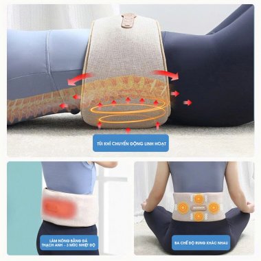 Đai Massage nóng rung hỗ trợ thắt giảm mỡ bụng đa chức năng MRB003