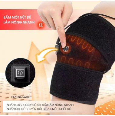 Đệm quấn gối giữ nhiệt thông minh 3 chế độ hỗ trợ giảm đau giữ ấm khớp gối hiệu quả DDG007
