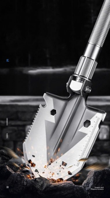 Dụng cụ cắm trại dã ngoại xẻn sinh tồn đa năng gấp gọn 4 khúc DCCT004