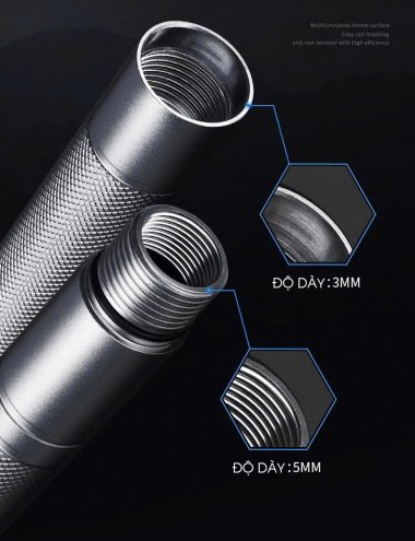 Dụng cụ cắm trại dã ngoại xẻn sinh tồn đa năng gấp gọn 4 khúc DCCT004