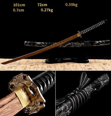 Kiếm gỗ samurai nhật bản bao kiếm da rắn đẹp 007