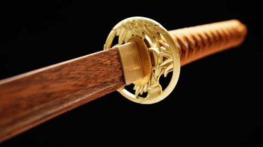 Kiếm gỗ samurai Nhật Bản bao kiếm họa tiết đẹp mắt 034