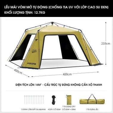 Lều bạc che nắng dạng mái vòm mở nhanh tự do lắp ráp LCT012