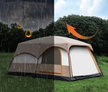 Lều cắm trại cho gia đình nhóm đông người 2 phòng 1 sảnh LCT016