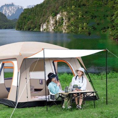 Lều cắm trại cho gia đình nhóm đông người 2 phòng 1 sảnh LCT016