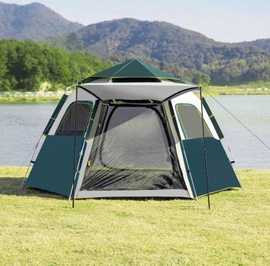 Lều cắm trại lục giác dựng tự động có màn B3 cao cấp LCT018