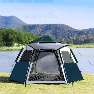 Lều cắm trại lục giác dựng tự động có màn B3 cao cấp LCT018