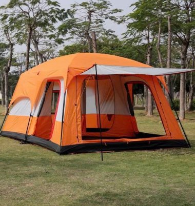 Lều cắm trại mái vòm 2 phòng ngủ một phòng khách cho nhóm từ 6 đến 12 người LCT010