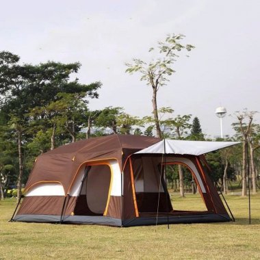 Lều cắm trại mái vòm 2 phòng ngủ một phòng khách cho nhóm từ 6 đến 12 người LCT010