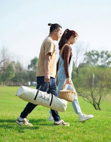 Lều dã ngoại tự bung gấp gọn màu kem trà sữa chóng nắng chống côn trùng LCT019