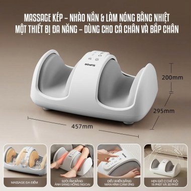 Máy Massage bắp chân và bàn chân đa năng hồng ngoại màn hình cảm ứng MASS006