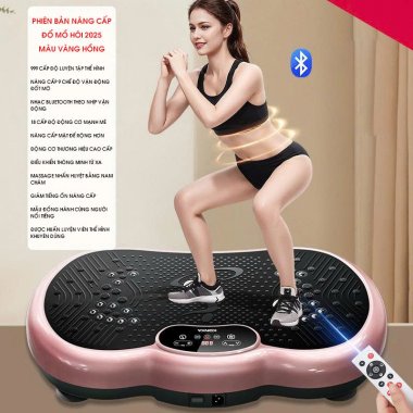 Máy rung tập giảm cân định hình cơ thể 999 cấp độ kết hợp bluetooth DCTT009