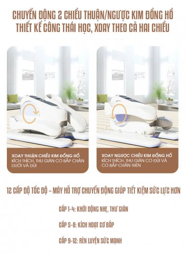 Máy tập chân tập thể dục bằng điện chức năng MTE005