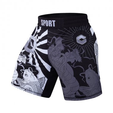 Quần short Rashguard tập luyện BJJ MMA hoa văn 050