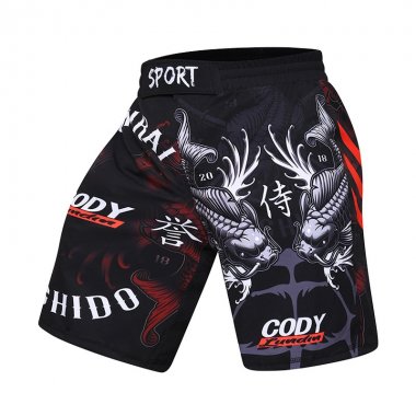 Quần short Rashguard tập luyện BJJ MMA hoa văn 050