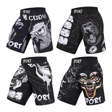 Quần short Rashguard tập luyện BJJ MMA hoa văn 050