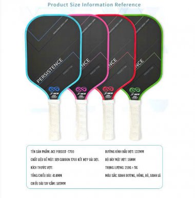 Vợt Pickleball sợi carbon T700 PERSISTENCE cao cấp 004