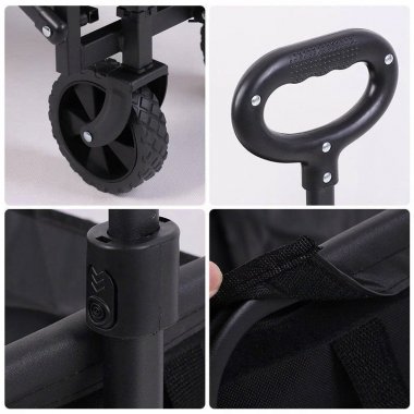 Xe kéo gấp gọn đa năng dã ngoại cắm trại tải trong lớn bánh xe xoay 360 độ chóng trượt DCCT014