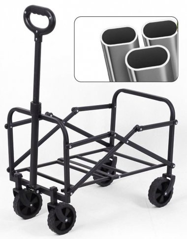Xe kéo gấp gọn đa năng dã ngoại cắm trại tải trong lớn bánh xe xoay 360 độ chóng trượt DCCT014