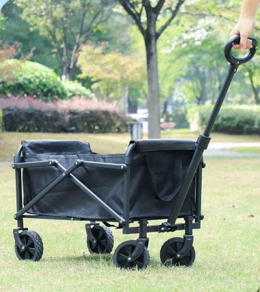 Xe kéo gấp gọn đa năng dã ngoại cắm trại tải trong lớn bánh xe xoay 360 độ chóng trượt DCCT014